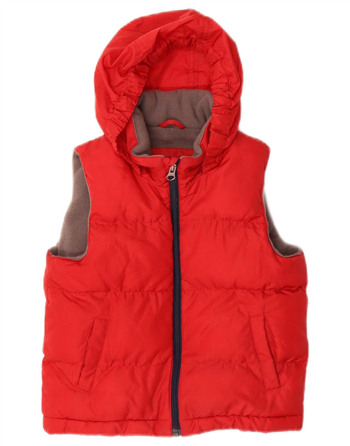 TIMBERLAND Gilet rembourré à capuche graphique pour garçon 2-3 ans Rouge Polyester