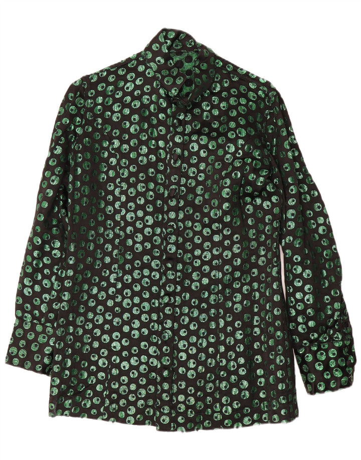 vintage Chemise Homme Petit Noir Géométrique