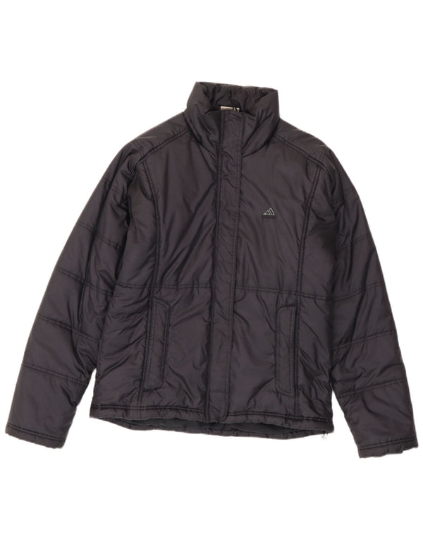 Adidas Veste rembourrée pour femme UK 14 Large Bleu Marine Polyamide