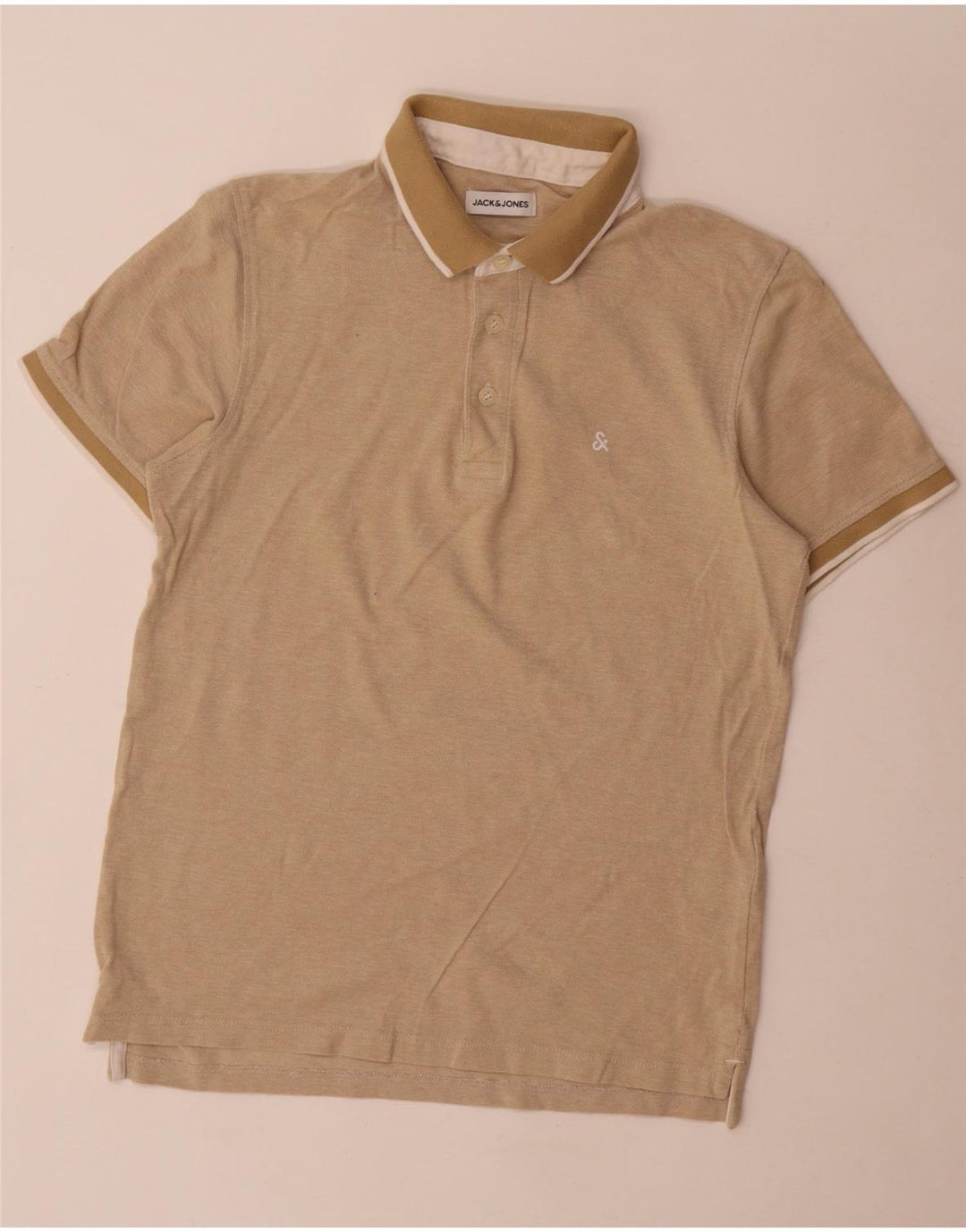 Jack & Jones Polo Homme Petit Coton Beige