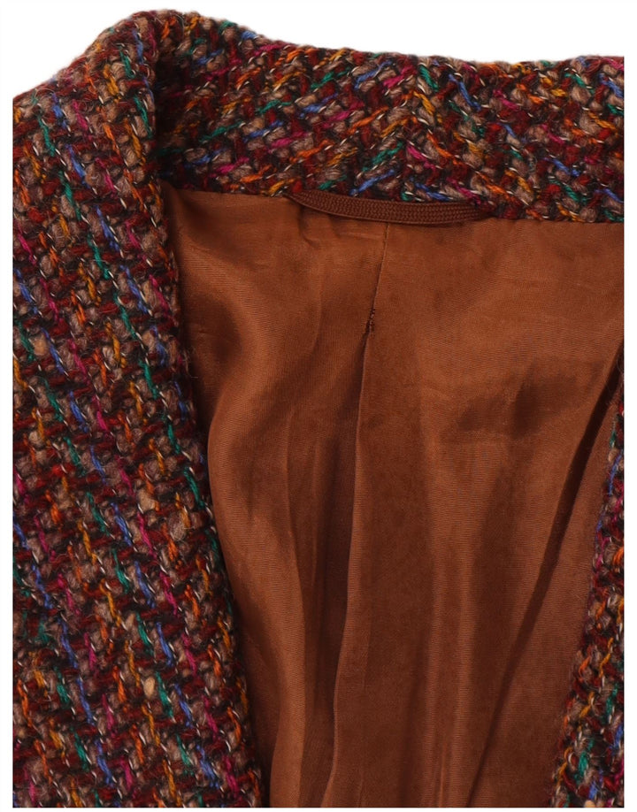 veste blazer femme vintage UK 14 chevrons multicolores moyens