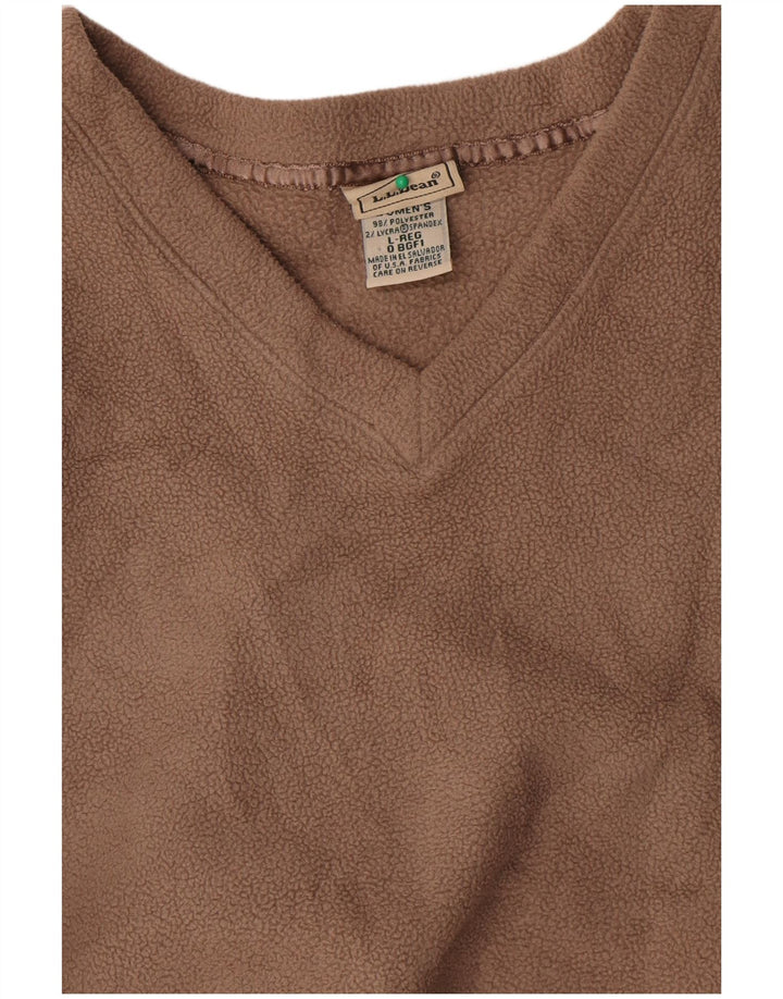L.L.Bean Pull polaire pour femme UK 16 Large Beige Polyester