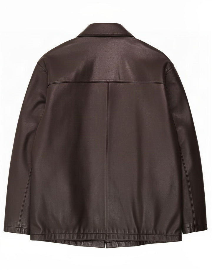 Barnardo Veste en cuir pour homme UK 38 Medium Noir