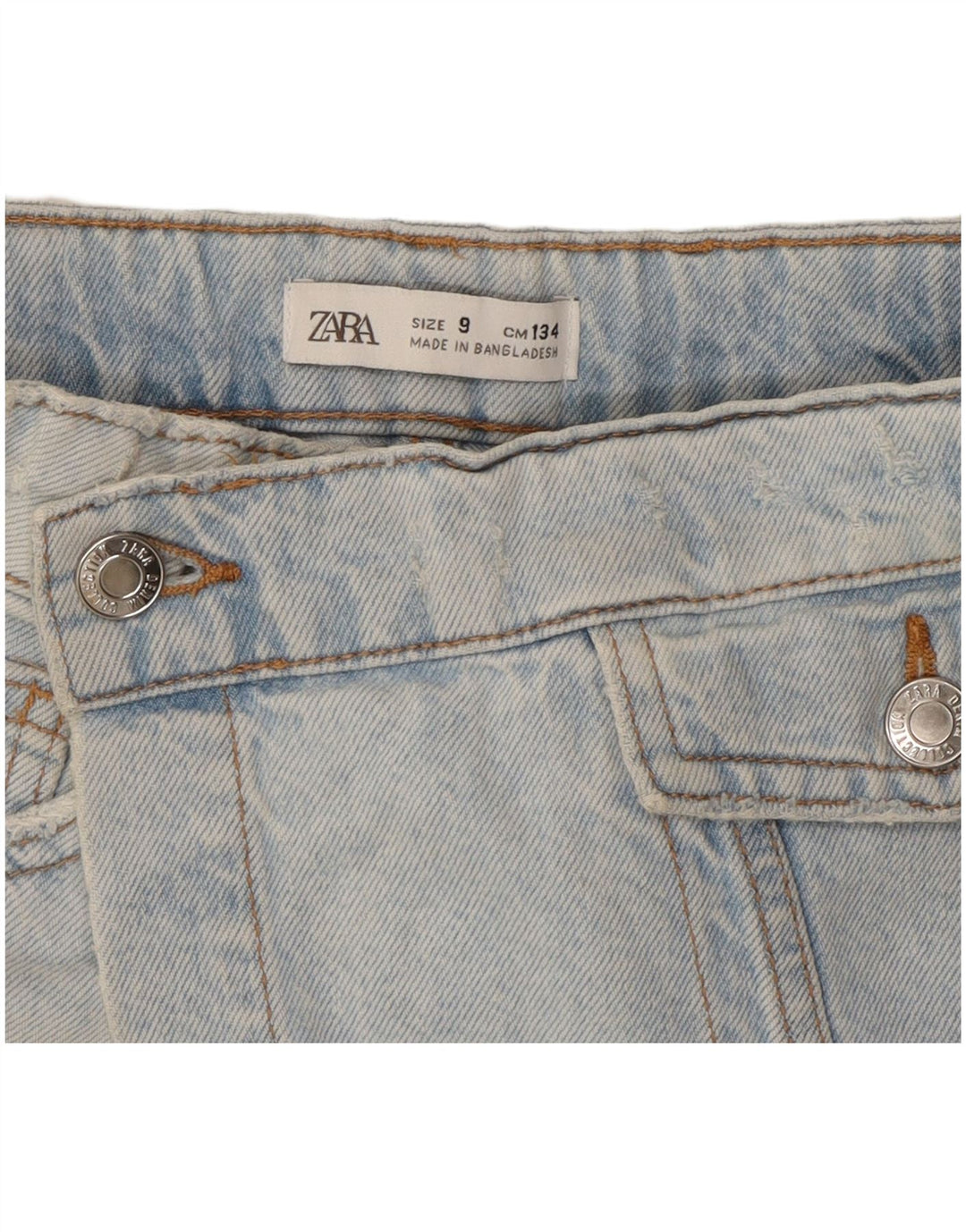 ZARA Girls Denim Shorts 8-9 Years W22  Blue