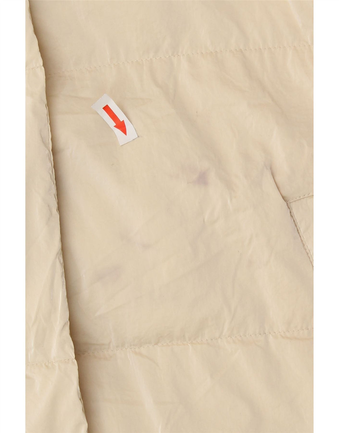 Zara Femme Gilet Long Rembourré Oversize UK 10 Petit Polyester Beige