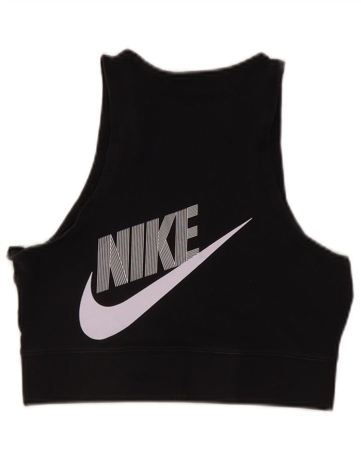 Nike Haut de soutien-gorge pour femme UK 12 Coton noir moyen