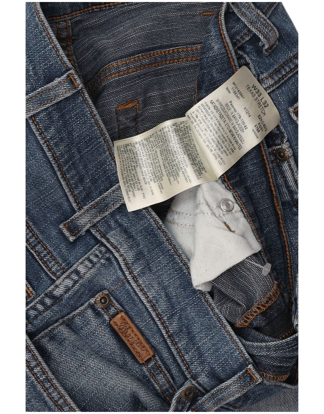 WRANGLER Jean Droit Texas Stretch Homme W33 L30 Bleu Coton