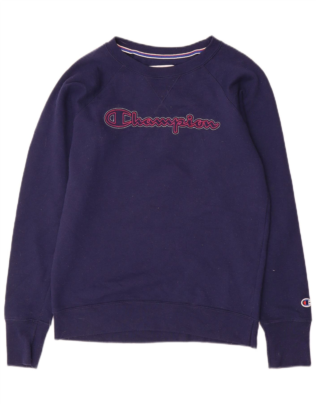 Champion Sweat-shirt graphique pour femme UK 10 Petit coton bleu marine