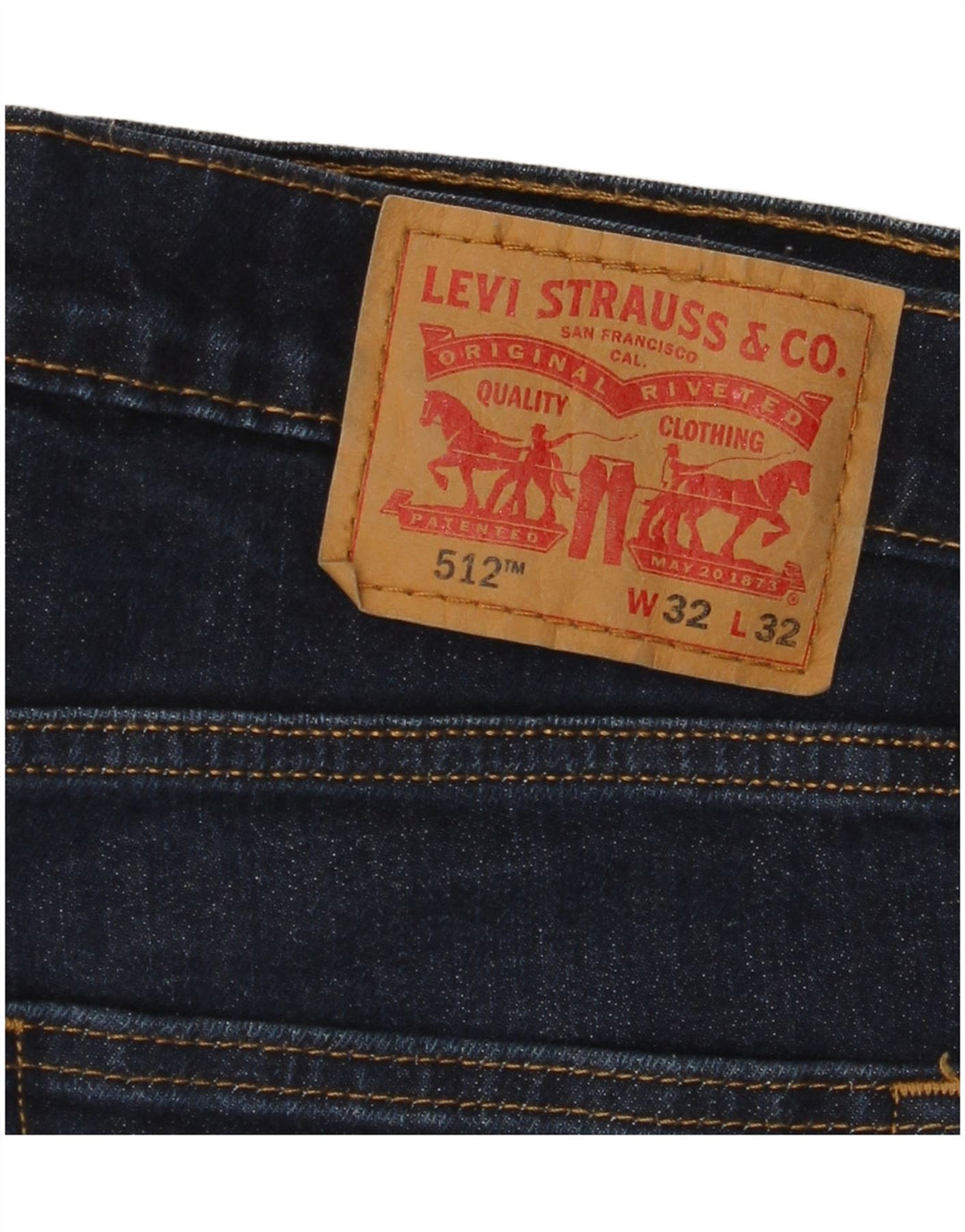 LEVI'S Jean Slim Fuselé 512 Homme W32 L32 Bleu Marine Coton
