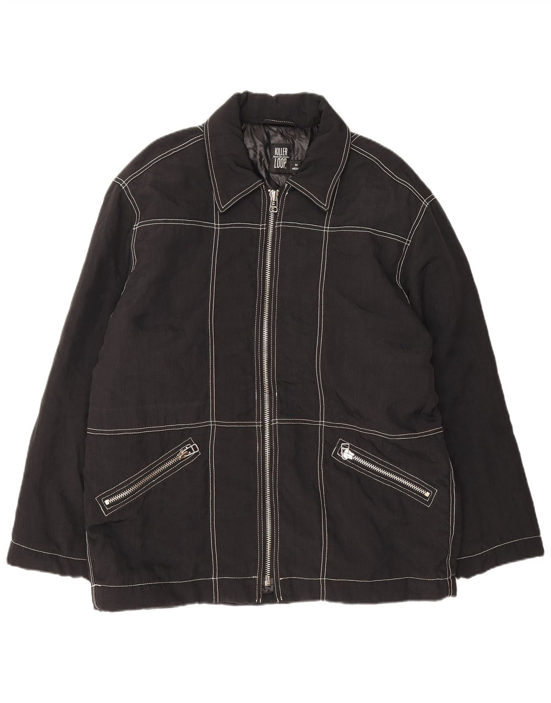 Killer Loop Veste bomber graphique pour homme UK 38 Medium Noir Polyamide