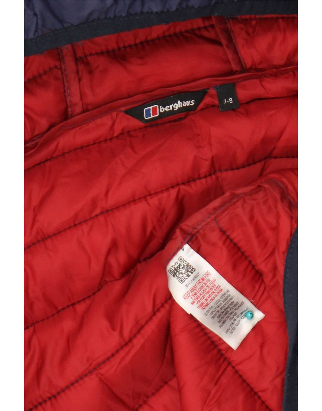 Berghaus Veste matelassée à capuche garçon 7-8 ans bleu marine polyamide