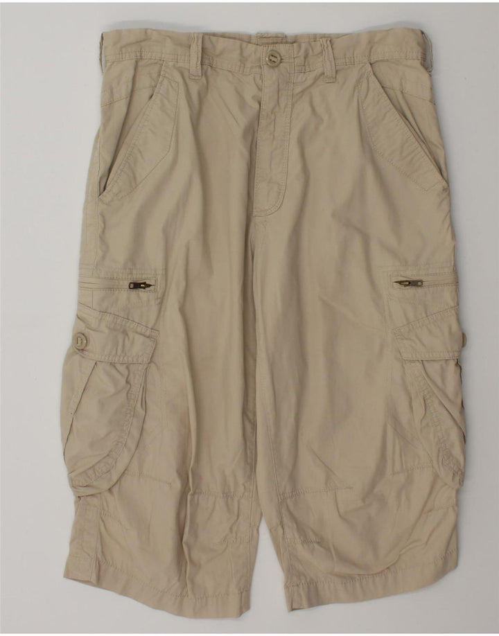 Marks & Spencer Bermuda cargo pour homme W34 Grand coton beige