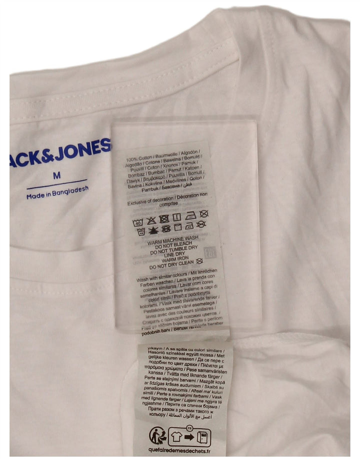 JACK & JONES T-Shirt Homme Blanc Moyen Coton