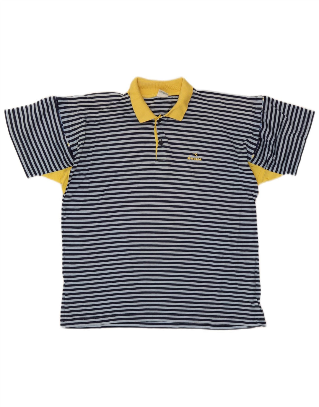 Diadora Polo Homme IT 48 Petit Bleu Rayé