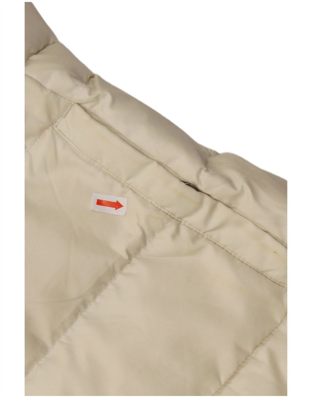 CALVIN KLEIN Veste matelassée à capuche pour femme UK 14 Medium Off White Polyester