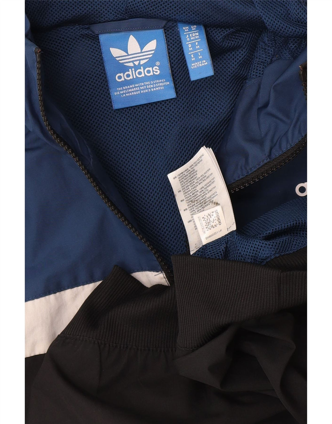 Adidas Veste de survêtement à capuche pour homme Bleu moyen Polyester colour block