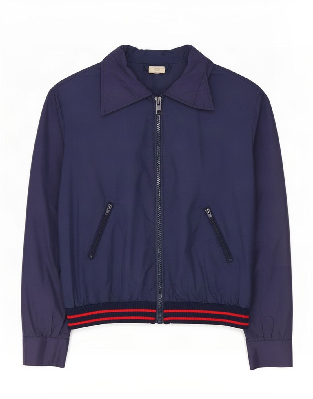 Veste Bomber Homme Vintage IT 48 Polyamide Bleu Marine Moyen