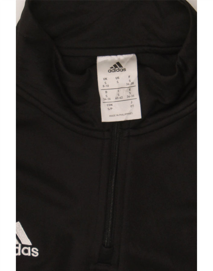 ADIDAS Womens Climalite Pullover Tracksuit Top UK 8/10 Small Black Vintage Adidas and Second-Hand Adidas from Messina Hembry 