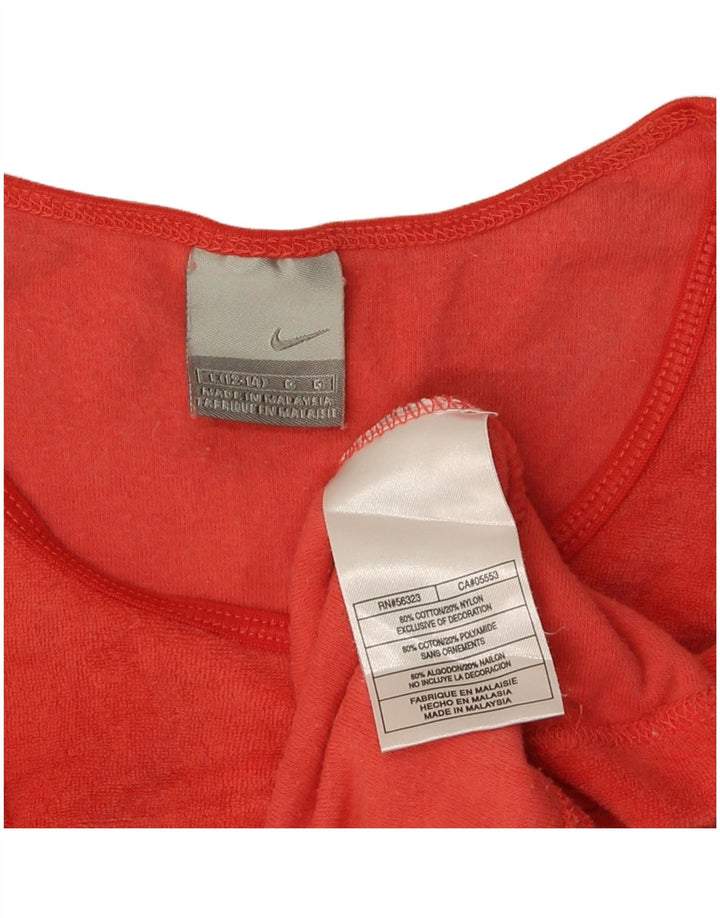 Nike Débardeur Femme US 12/14 Grand Rouge Coton