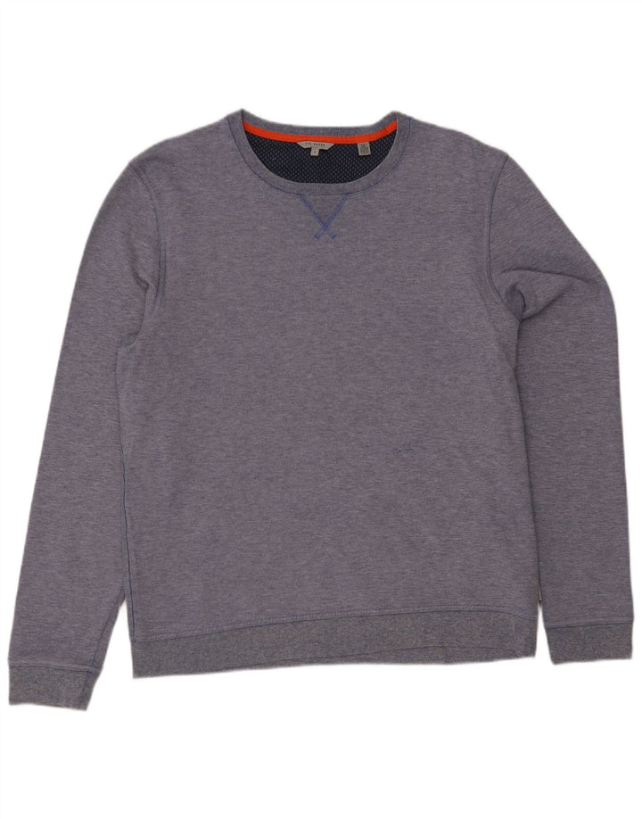 TED BAKER Sweat-shirt Femme Taille 6 2XL Bleu Coton