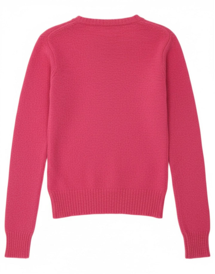 Benetton Pull à col rond pour femme UK 8 Small Rose