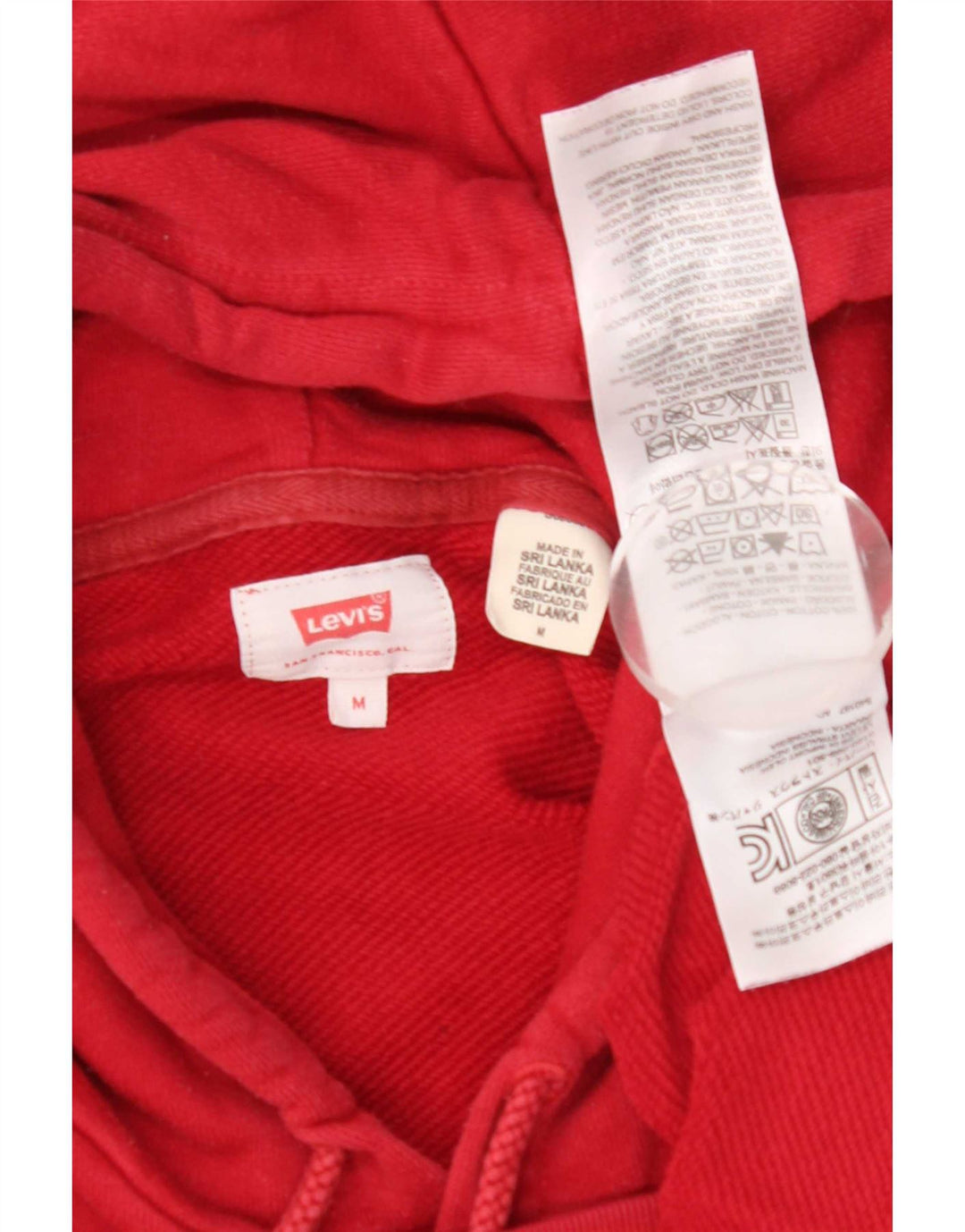 Levi's Pull à Capuche Graphique Homme Rouge Moyen Coton