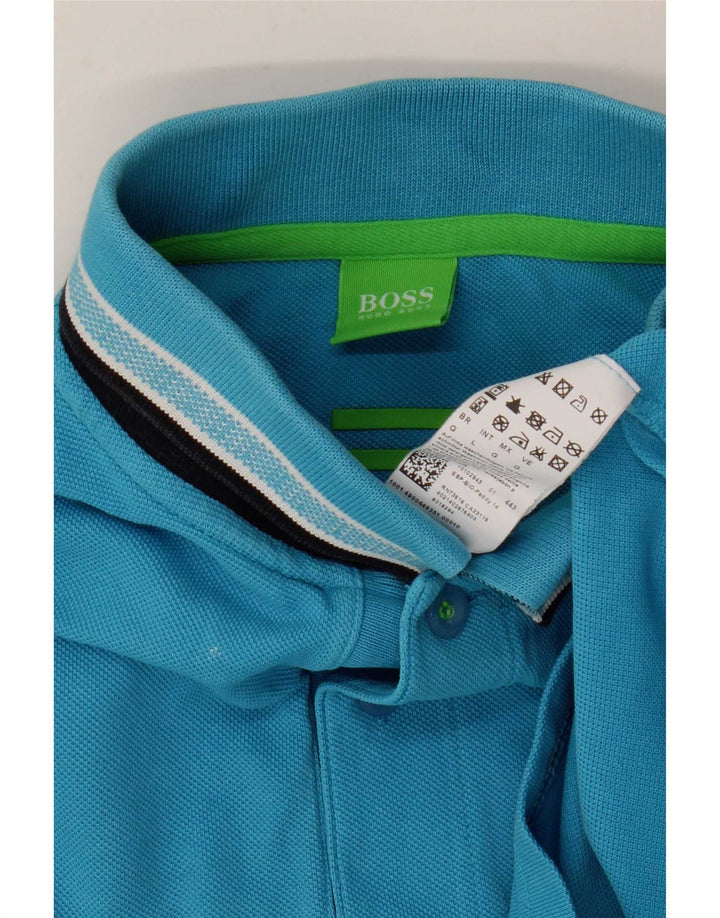 Hugo Boss Polo Homme Grand Bleu Coton