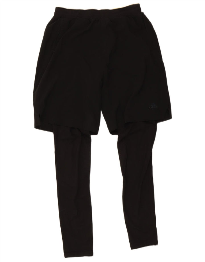 Adidas Leggings Femme UK 10 Petit Noir Polyester