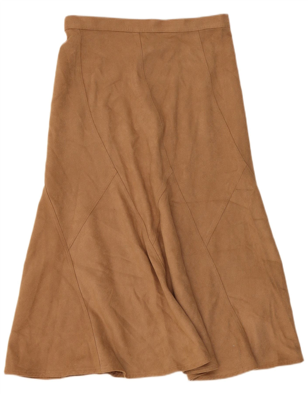 Marks & Spencer Jupe trapèze pour femme UK 12 Medium W32 Beige Polyester