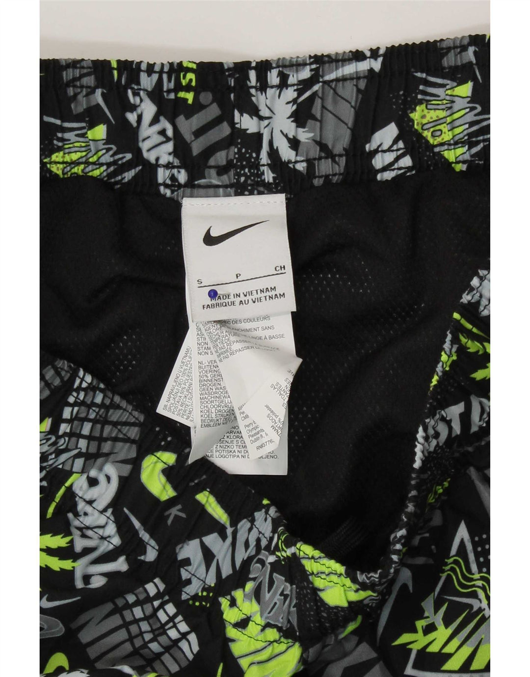 Nike Short de bain graphique pour homme Petit polyester multicolore