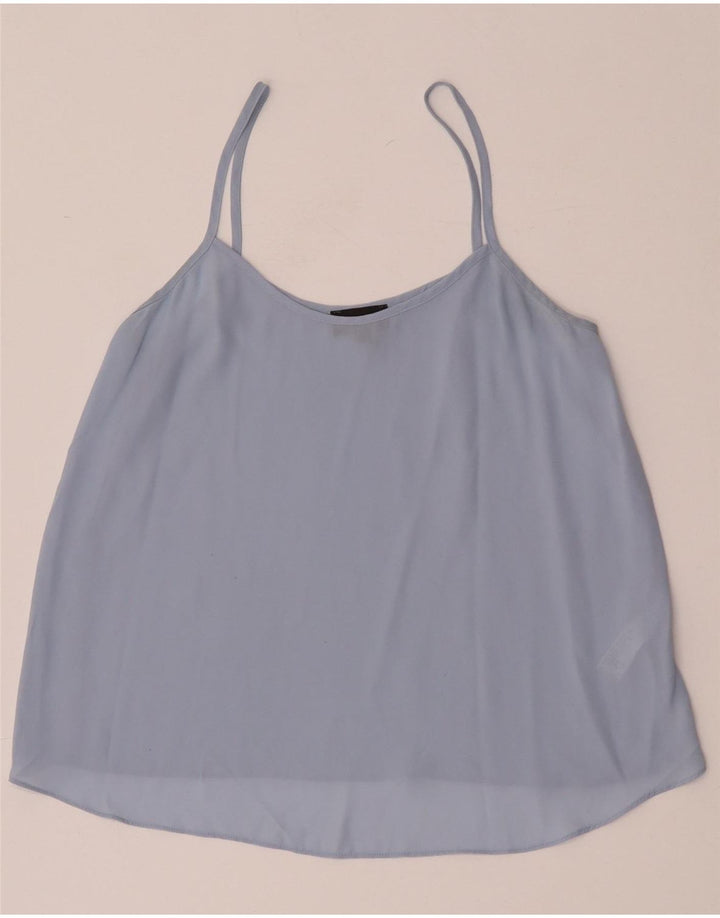 Topshop Femmes Oversize Cami Top UK 8 Petit Bleu Polyester