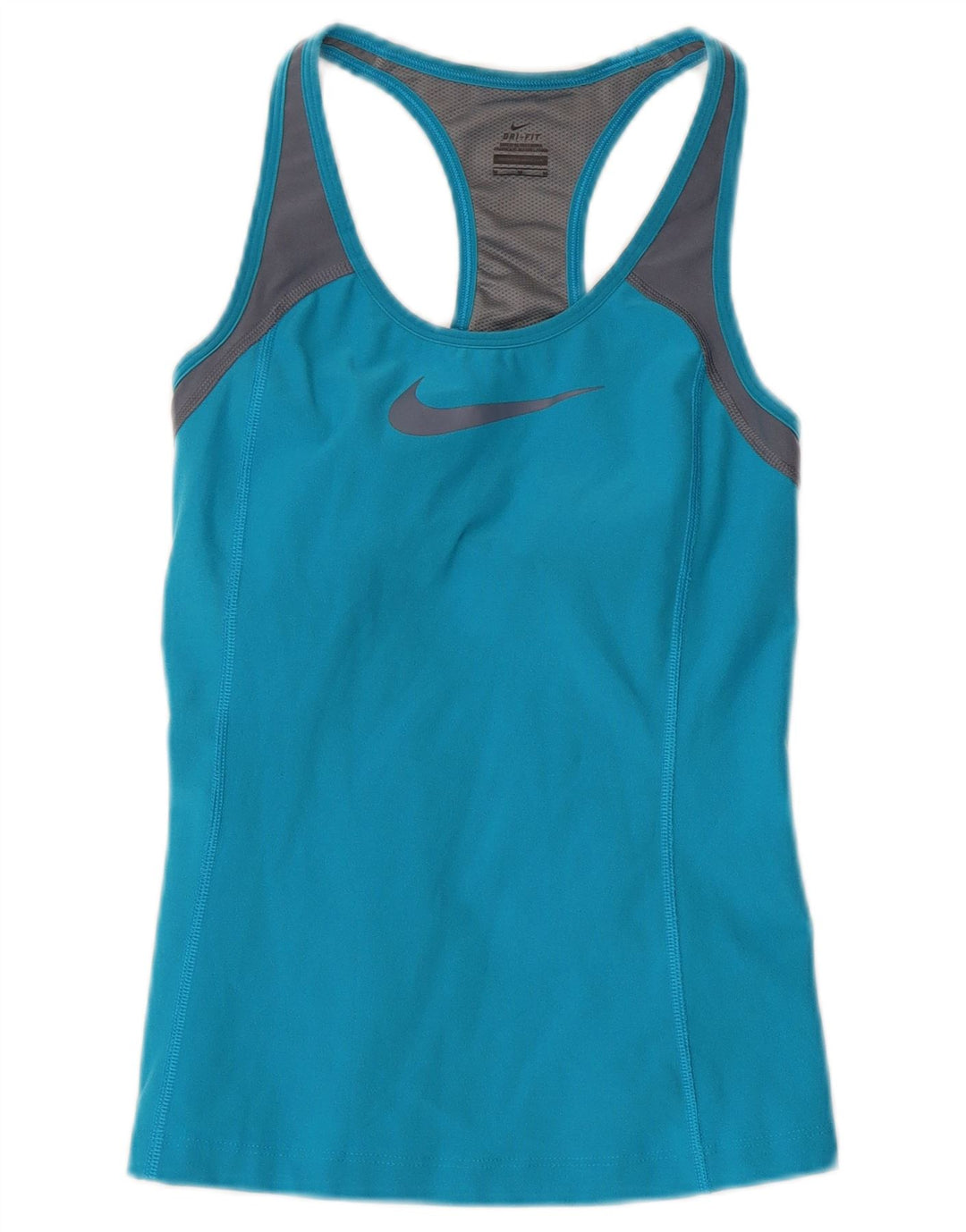 NIKE Débardeur Dri Fit Graphic pour femme UK 12 Bleu moyen Colourblock