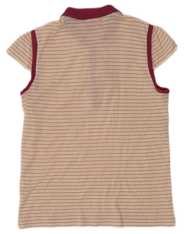 Dolce & Gabbana Polo Femme UK 12 Rayure Beige Moyen