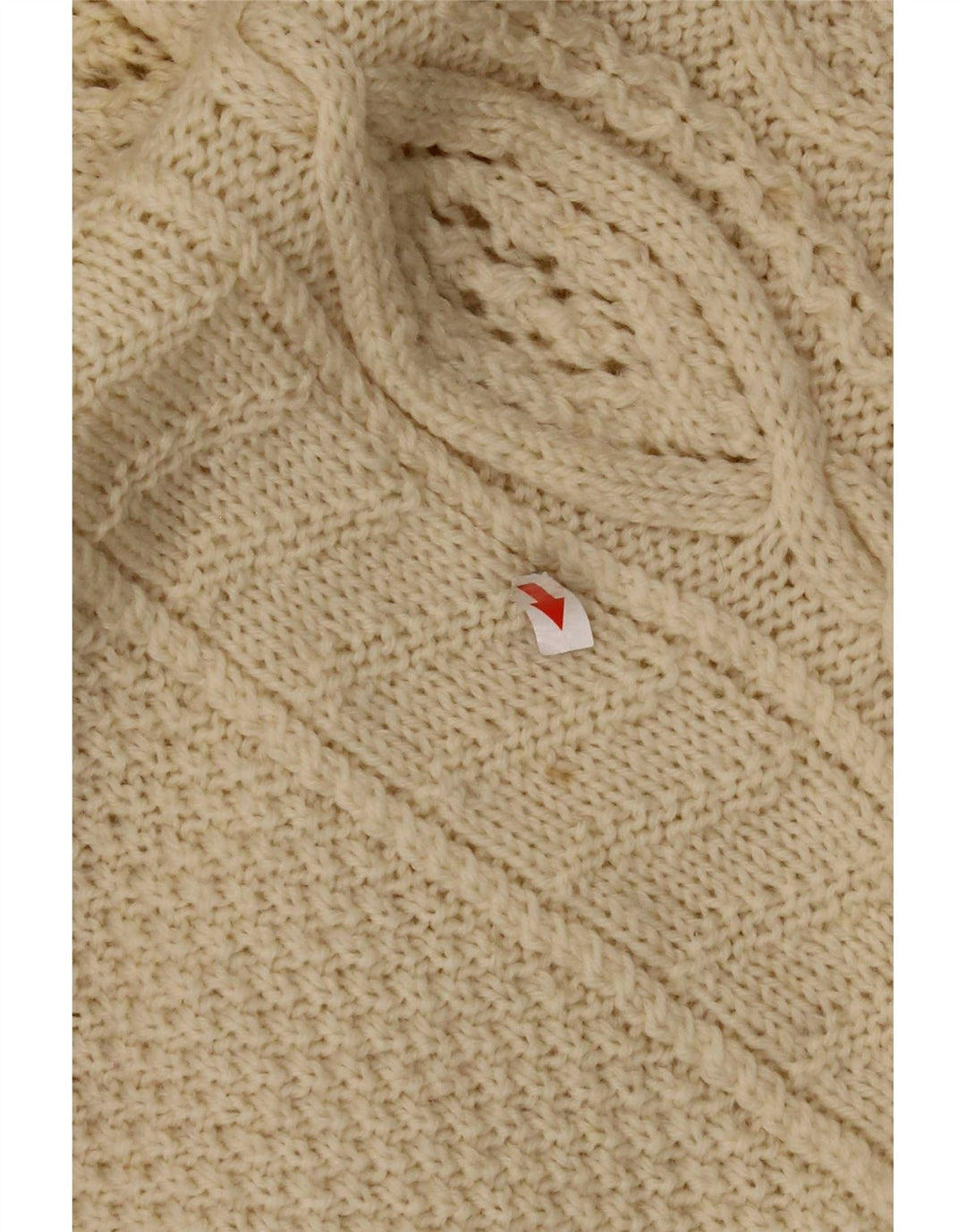 vintage Mens Crew Neck Jumper Pull Grand Blanc Cassé