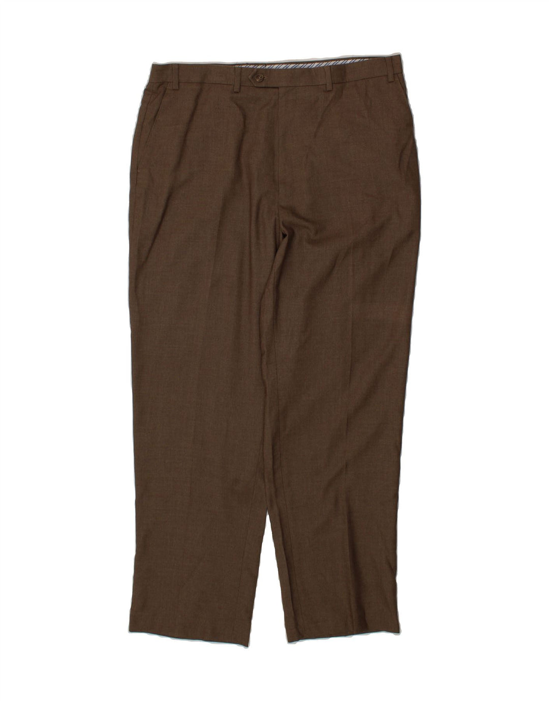 IZOD Mens Slim Suit Trousers W38 L32 Brown Cotton Vintage Izod and Second-Hand Izod from Messina Hembry 