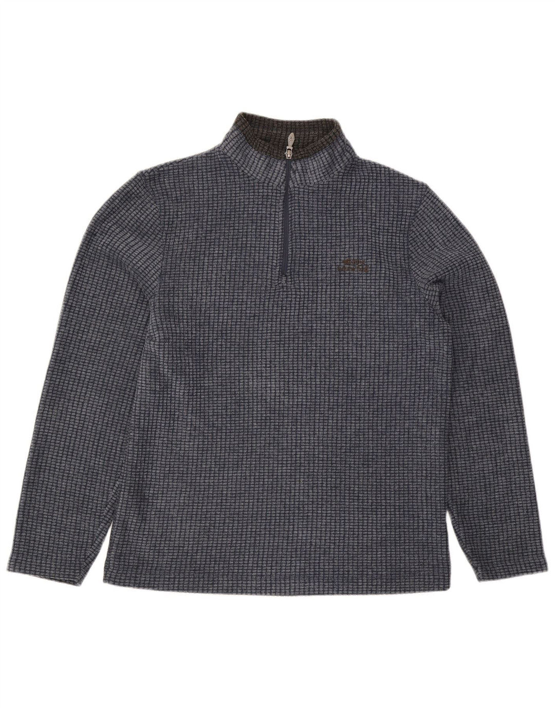 Weird Fish Pull polaire à col zippé pour homme Petit bleu marine Polyester