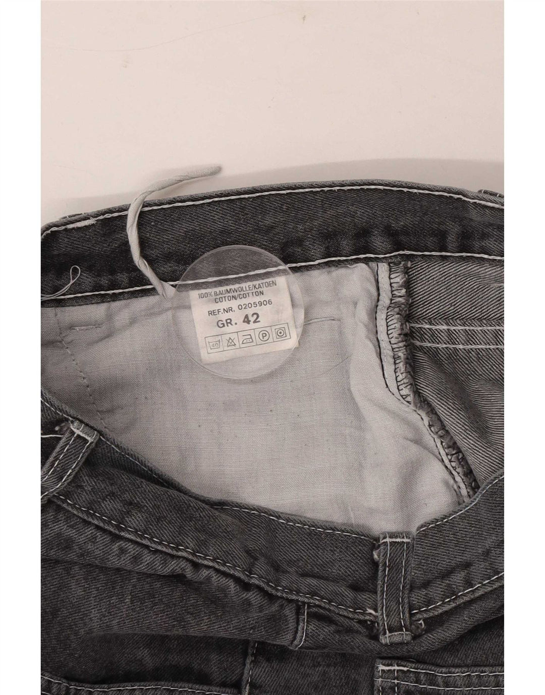 jupe en denim femme vintage IT 42 Moyen W28 Coton Gris