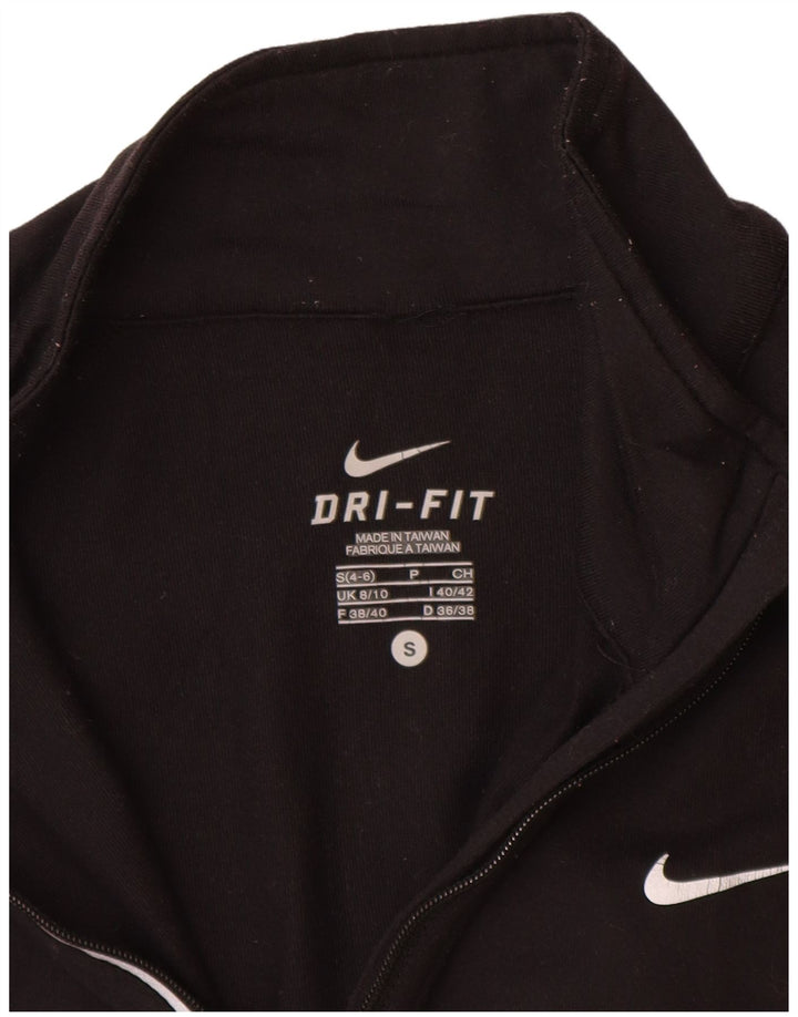 Nike Haut de survêtement Dri Fit pour femme UK 8/10 Petit nylon noir