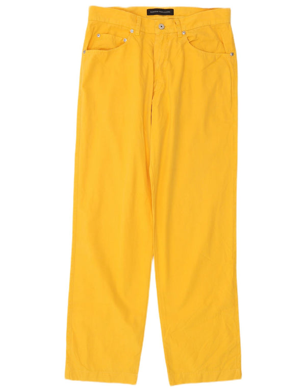 Sergio Tacchini Pantalon décontracté droit pour homme IT 46 Small W30 L31 Jaune