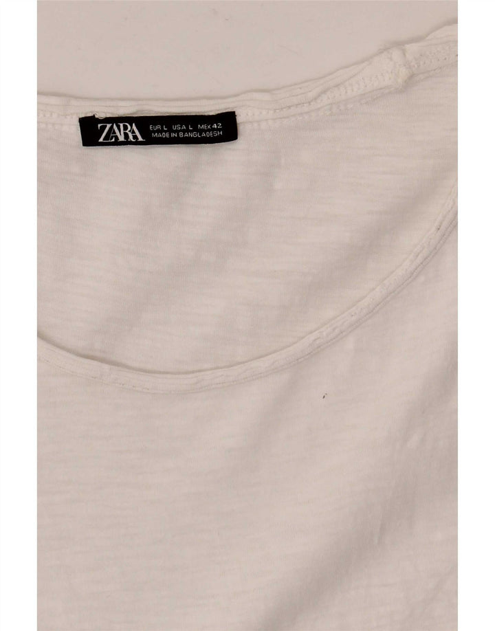 Zara Homme Débardeur Large Blanc