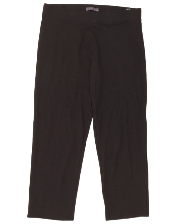 Marks & Spencer Pantalon de survêtement pour femme UK 16 Large Noir Coton