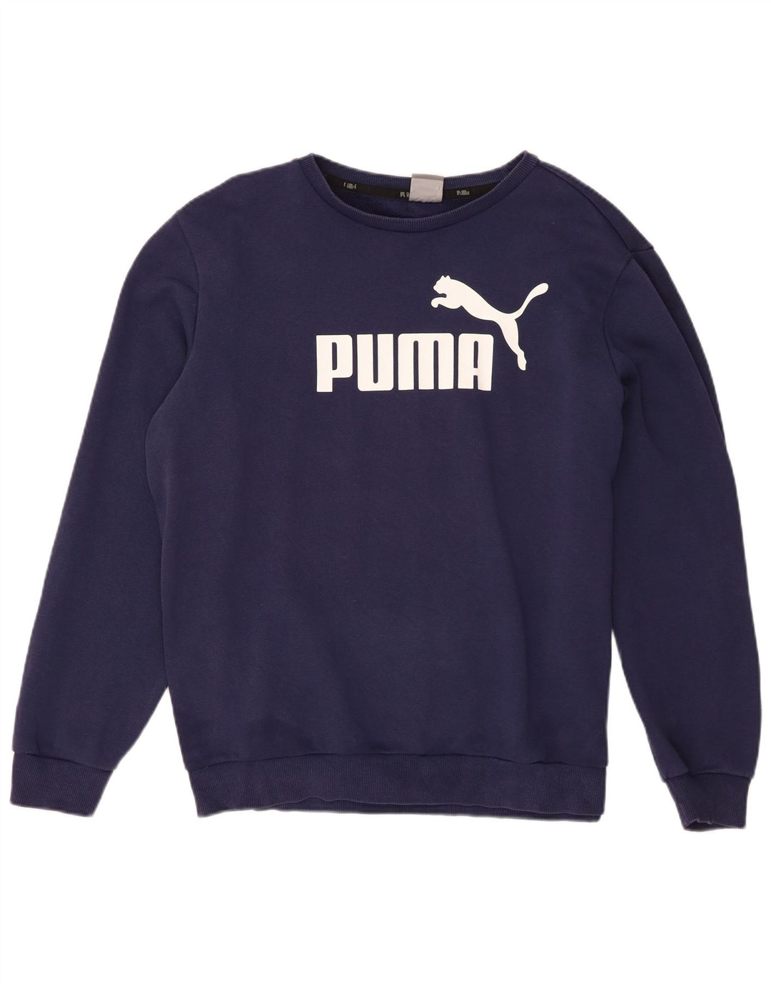 Puma Sweat-shirt graphique pour homme en coton bleu marine Taille L