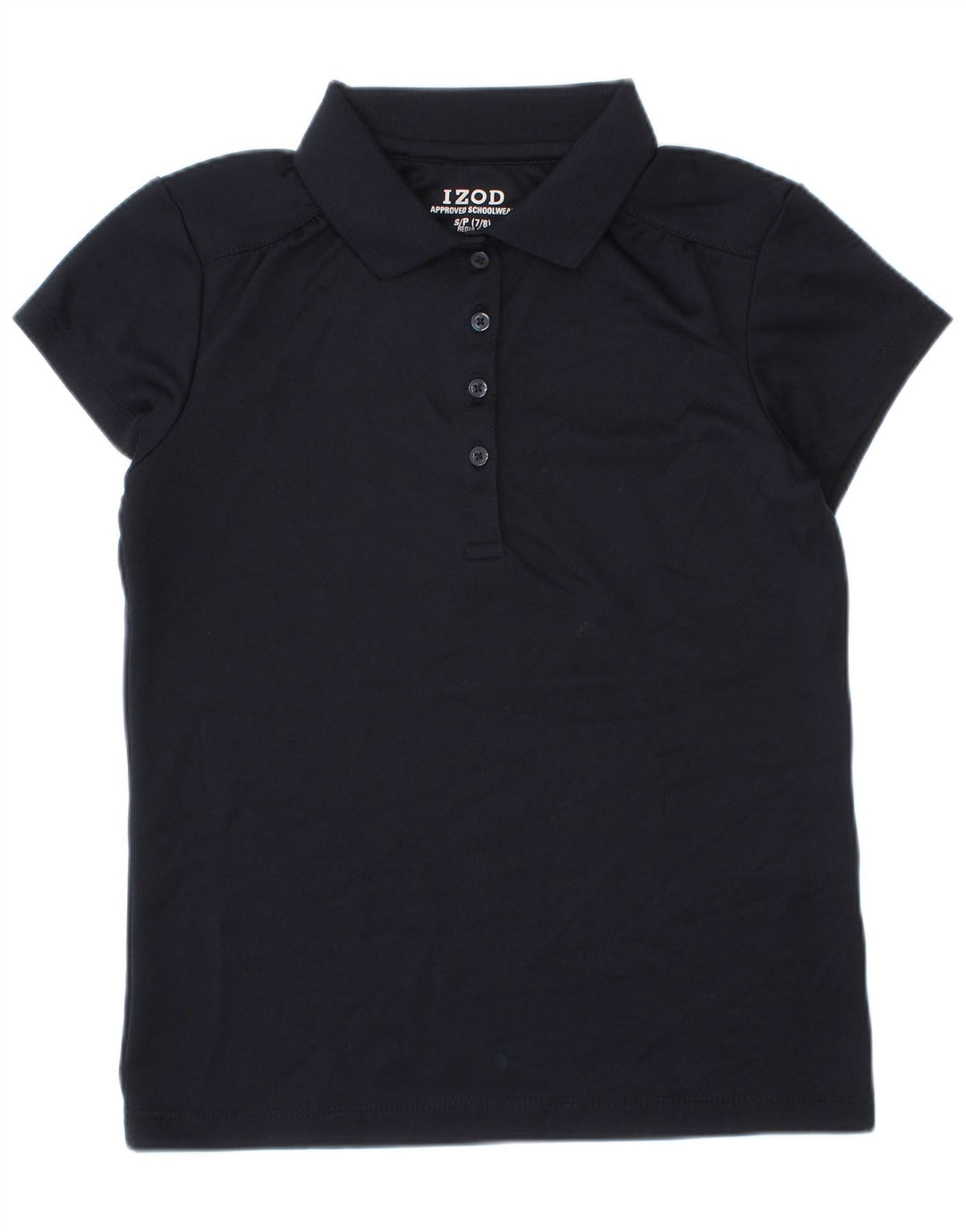 Izod Polo Coupe Regular Fille 7-8 ans Petit Bleu Marine Polyester