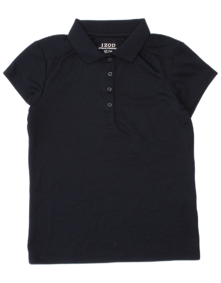 Izod Polo Coupe Regular Fille 7-8 ans Petit Bleu Marine Polyester