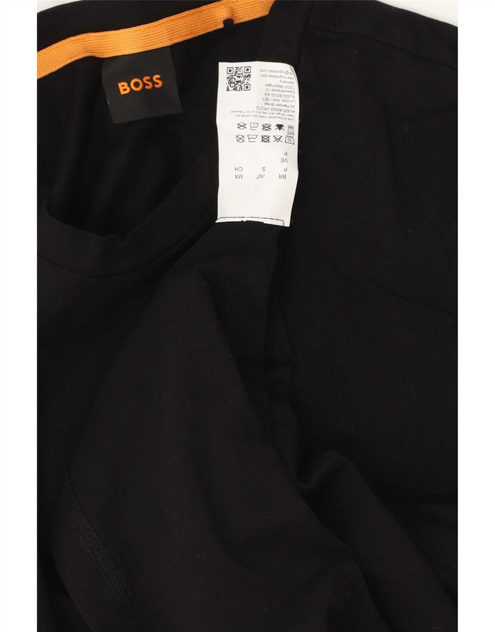 Hugo Boss Haut à manches longues pour hommes Petit coton noir