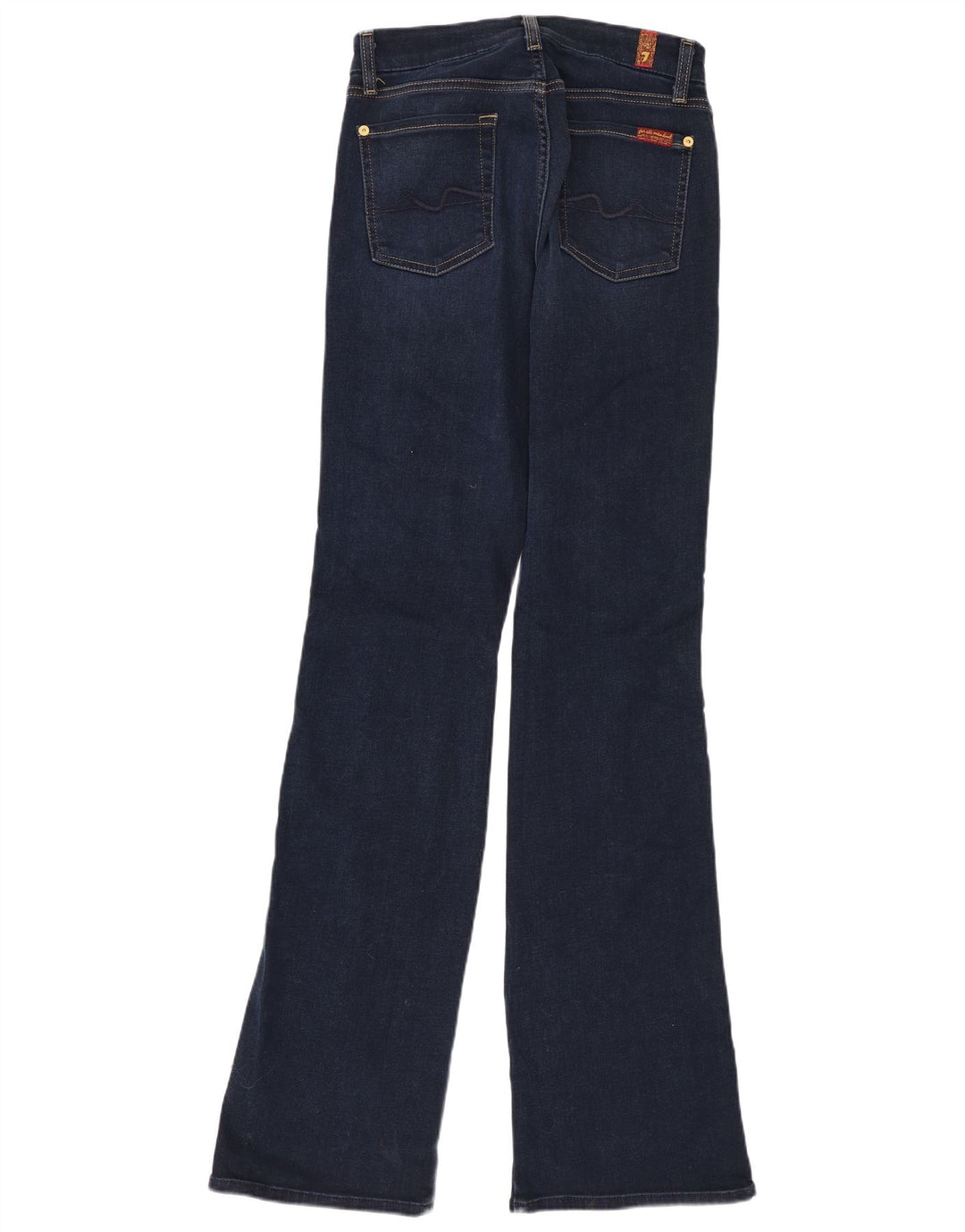 7 For All Mankind Jean Bootcut Femme W26 L33 Bleu Marine Coton