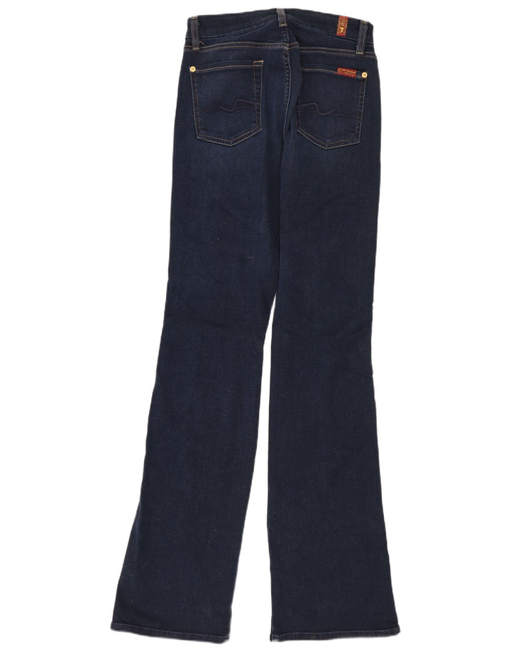 7 For All Mankind Jean Bootcut Femme W26 L33 Bleu Marine Coton
