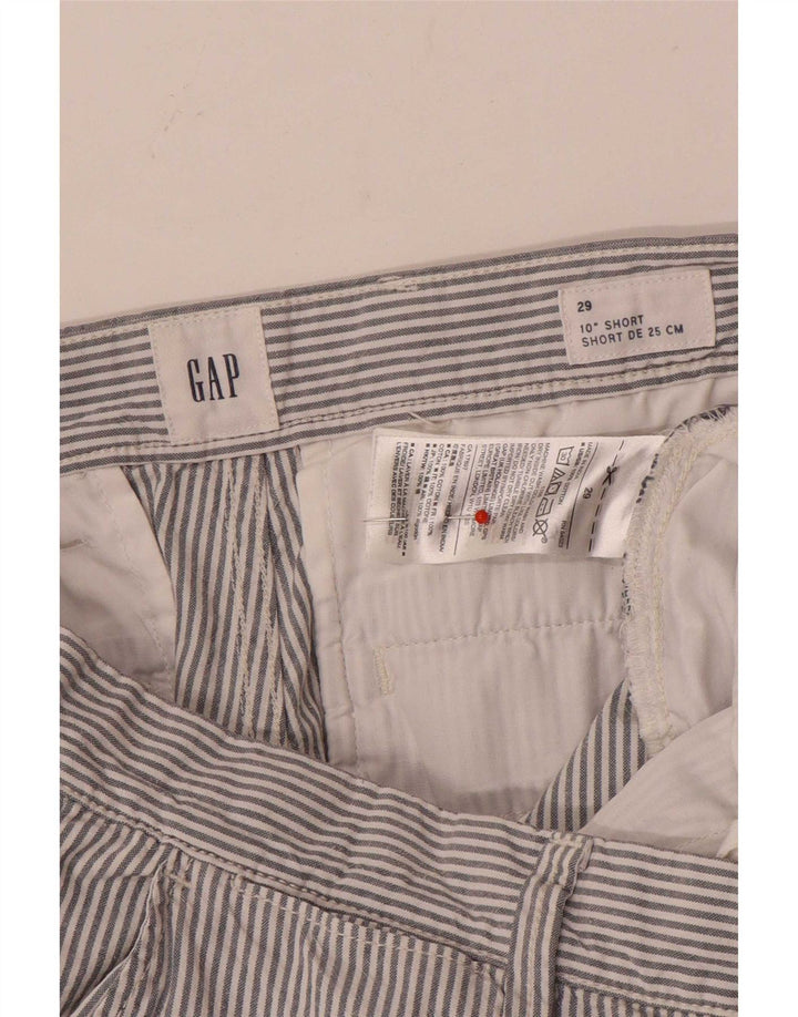 Gap Short Chino Homme W29 Petit Coton Rayé Blanc