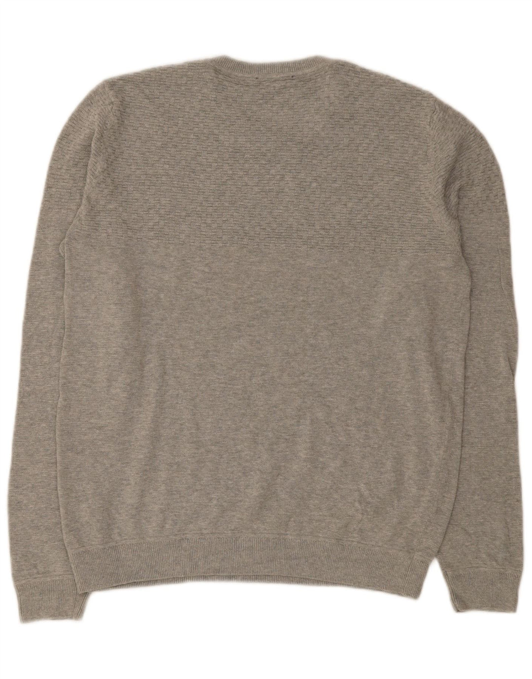 Jack & Jones Pull à col rond pour homme en coton gris Taille L