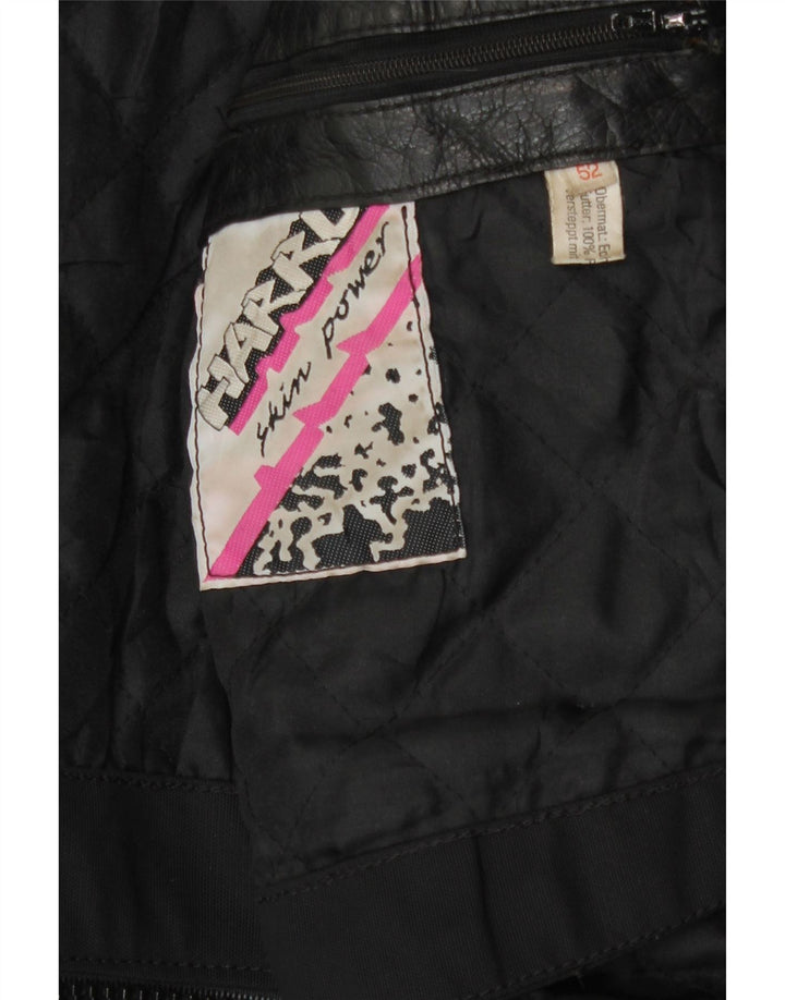 Harro Veste de course en cuir pour homme IT 52 XL en cuir noir